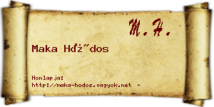 Maka Hódos névjegykártya